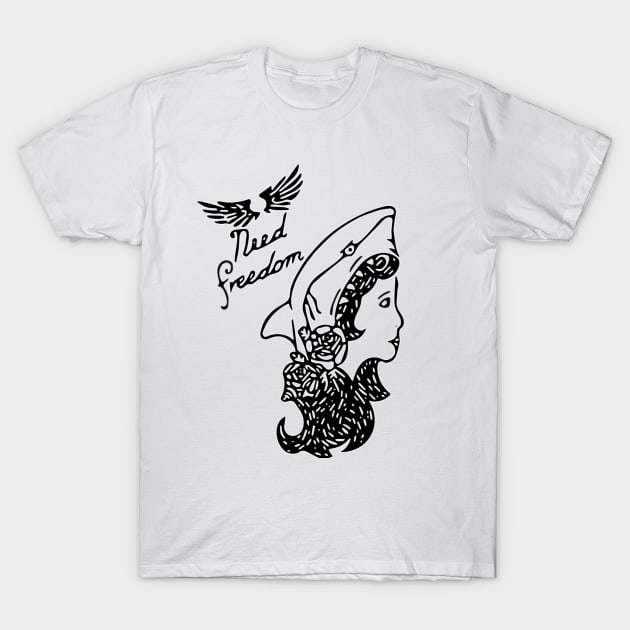 need freedom T-Shirt by mariasanidze